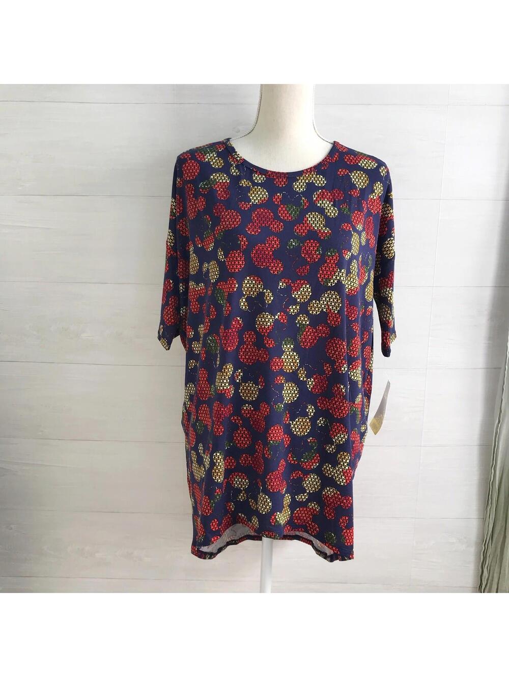 NWT Lularoe - DISNEY Navy blue Minnie & Mickey IRMA top, S